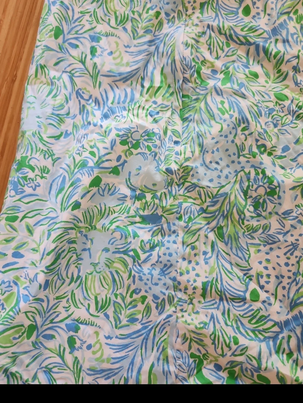 Lilly Pulitzer Girls Little Lilly Classic Shift Dress 8 blue green white safari